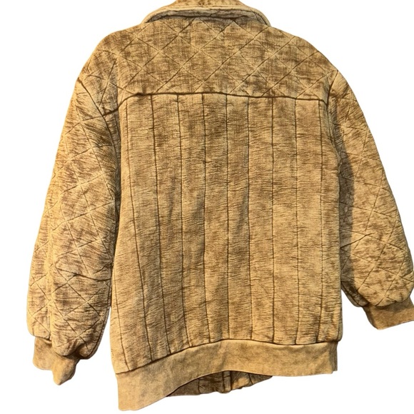 Free People Luna Cozy Bomber Jacket Ponytail Tan Quilted Puffer oversized small - Picture 2 of 9